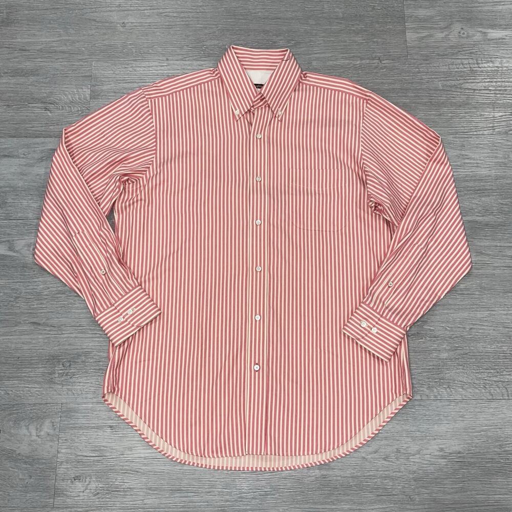 J. McLaughlin Button Down Shirt Men Medium Classic Blazer Stripe Long Sleeve NWT
